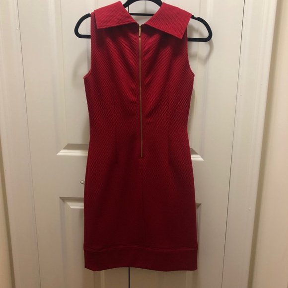 Red Sleeveless Chaps Dress - Size 6 - Picture 2 of 3